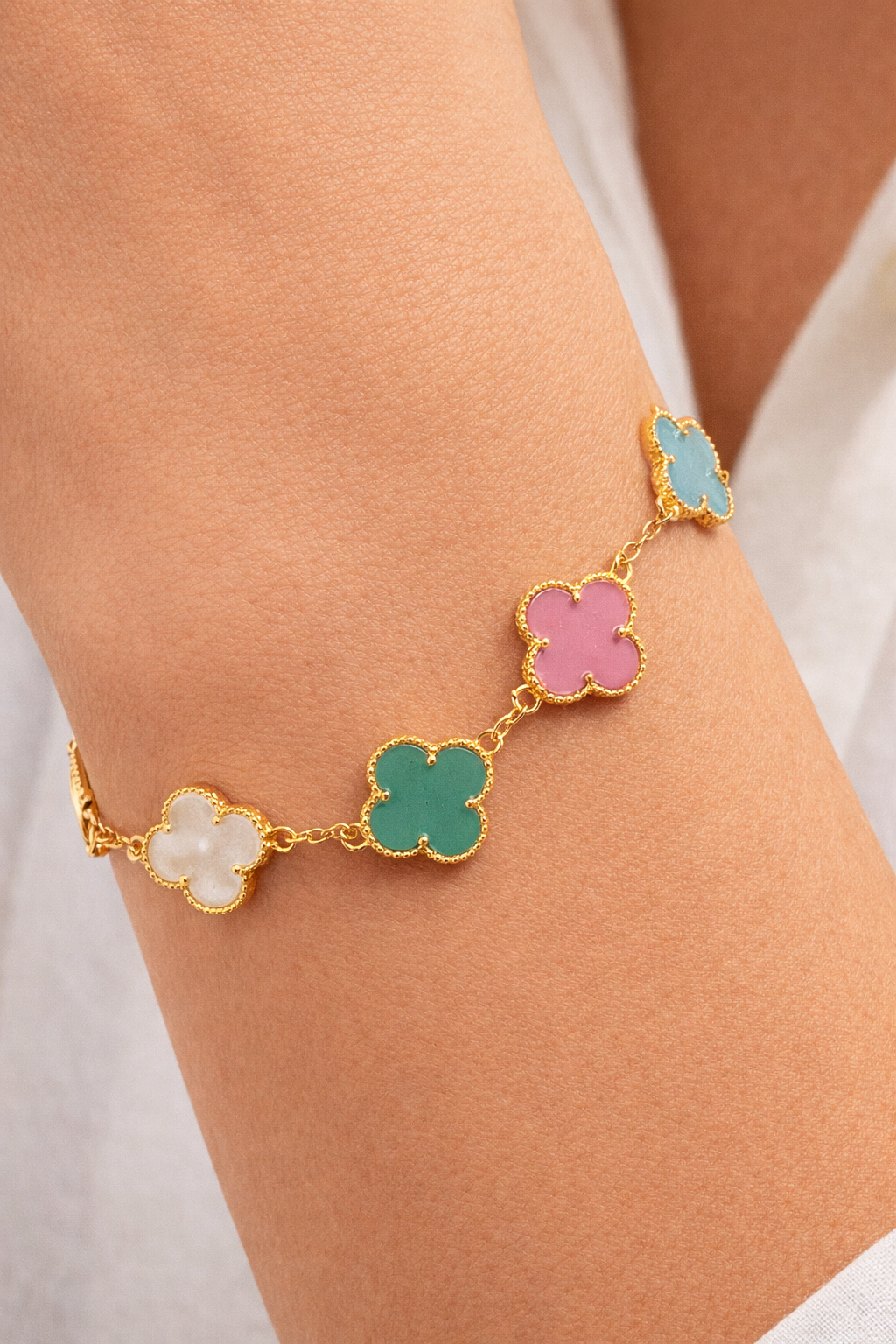Pulsera Trébol Multicolor