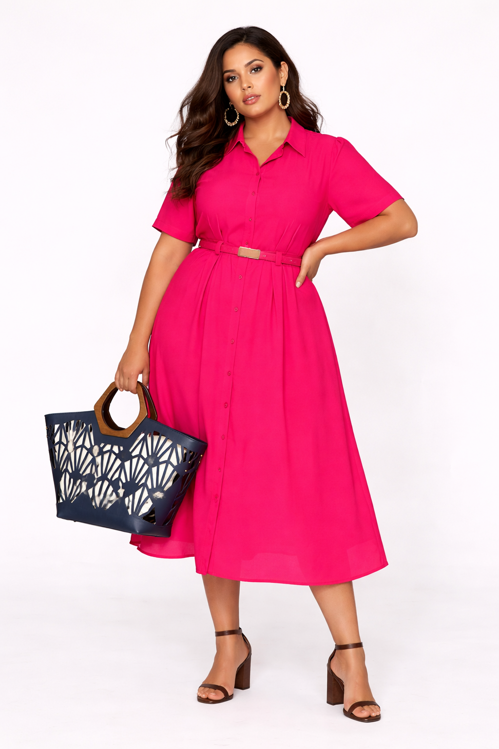 Vestido Camisero Lino Plus Size