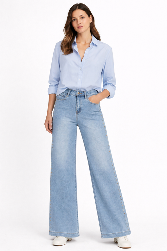 Jeans Lycra con Tachuelas