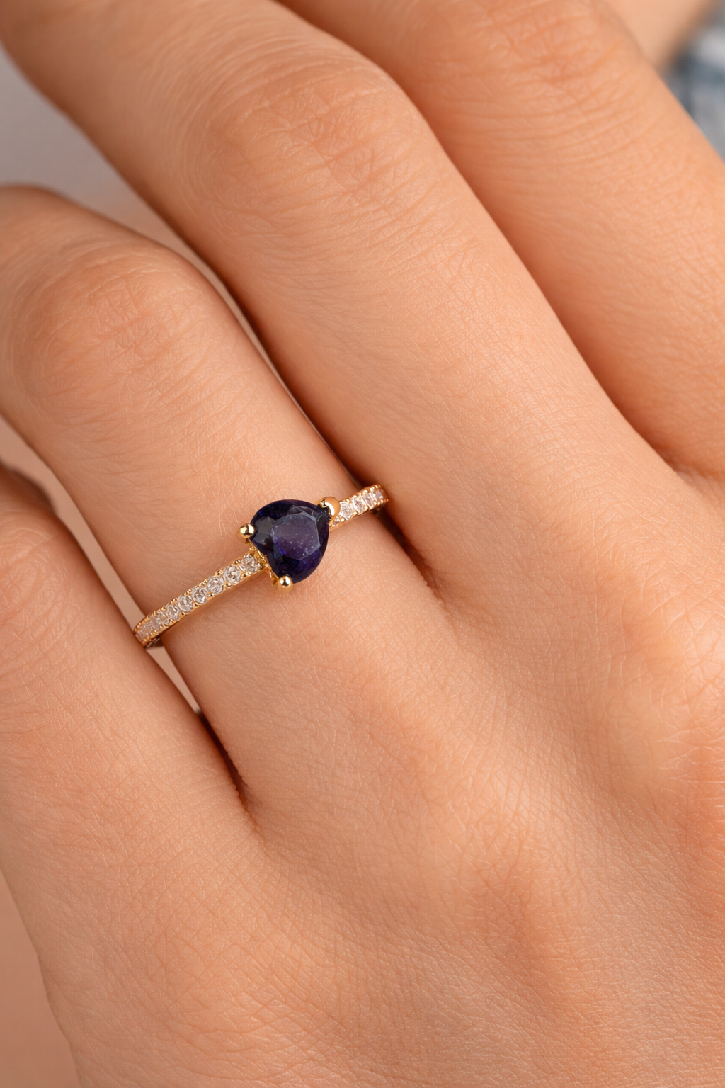 Anillo Corazón Azul