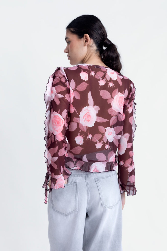 Blusa Volantes Crop