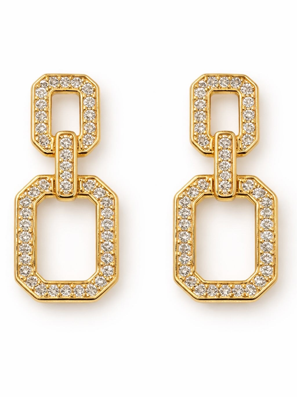 Pendientes Dorados con Circonitas