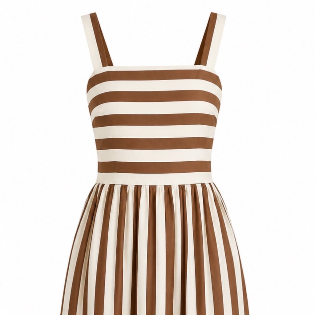 Vestido Midi de Rayas