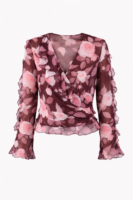 Blusa Volantes Crop