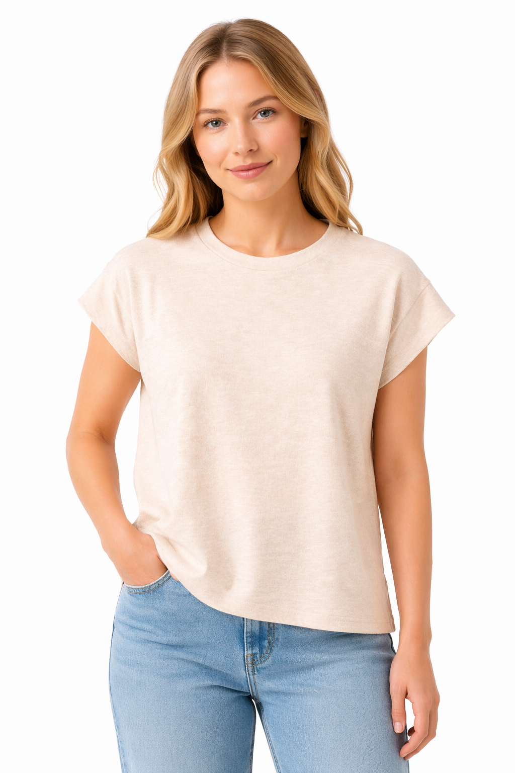 Camiseta Viscosa Beige