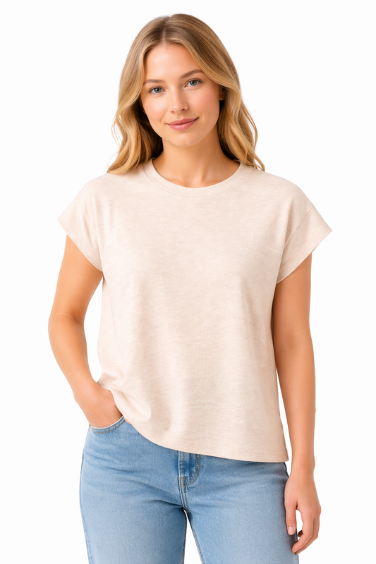 Camiseta Viscosa Beige