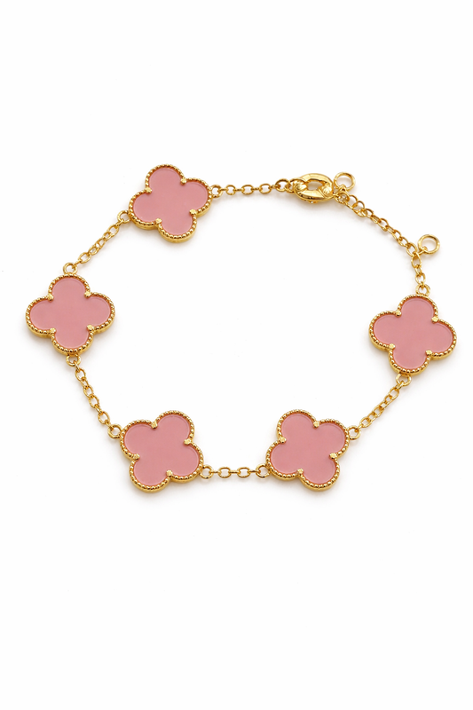 Pulsera Trébol Rosada