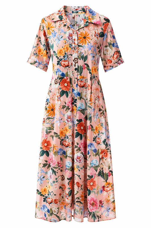 Vestido Camisero Flores