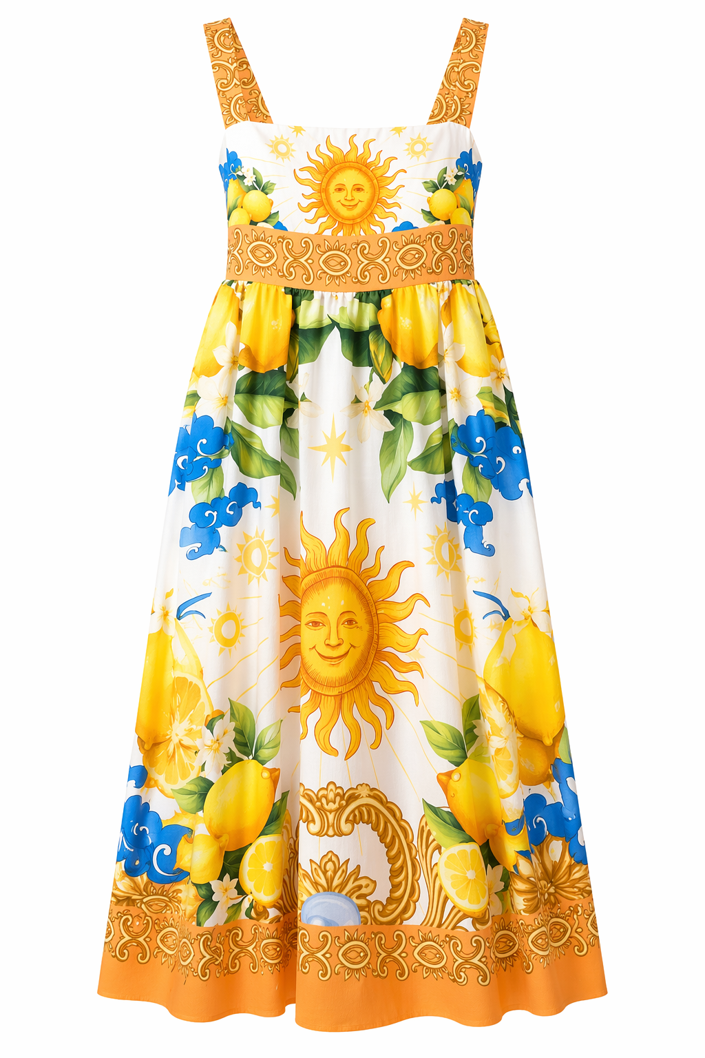 Vestido Estampado Sol