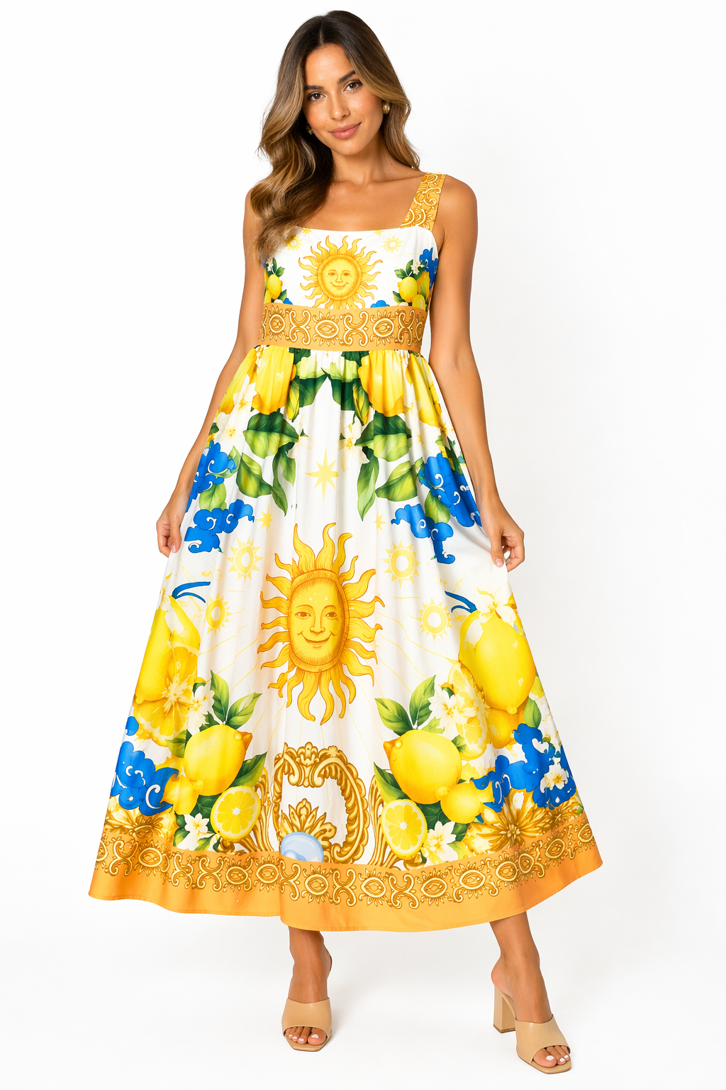 Vestido Estampado Sol