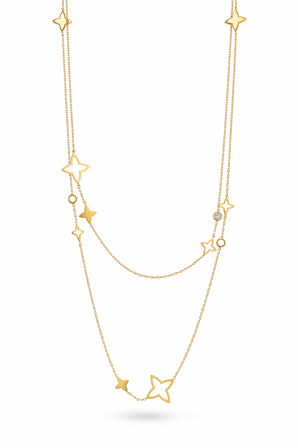 Collar Largo Estrellas Brillantes