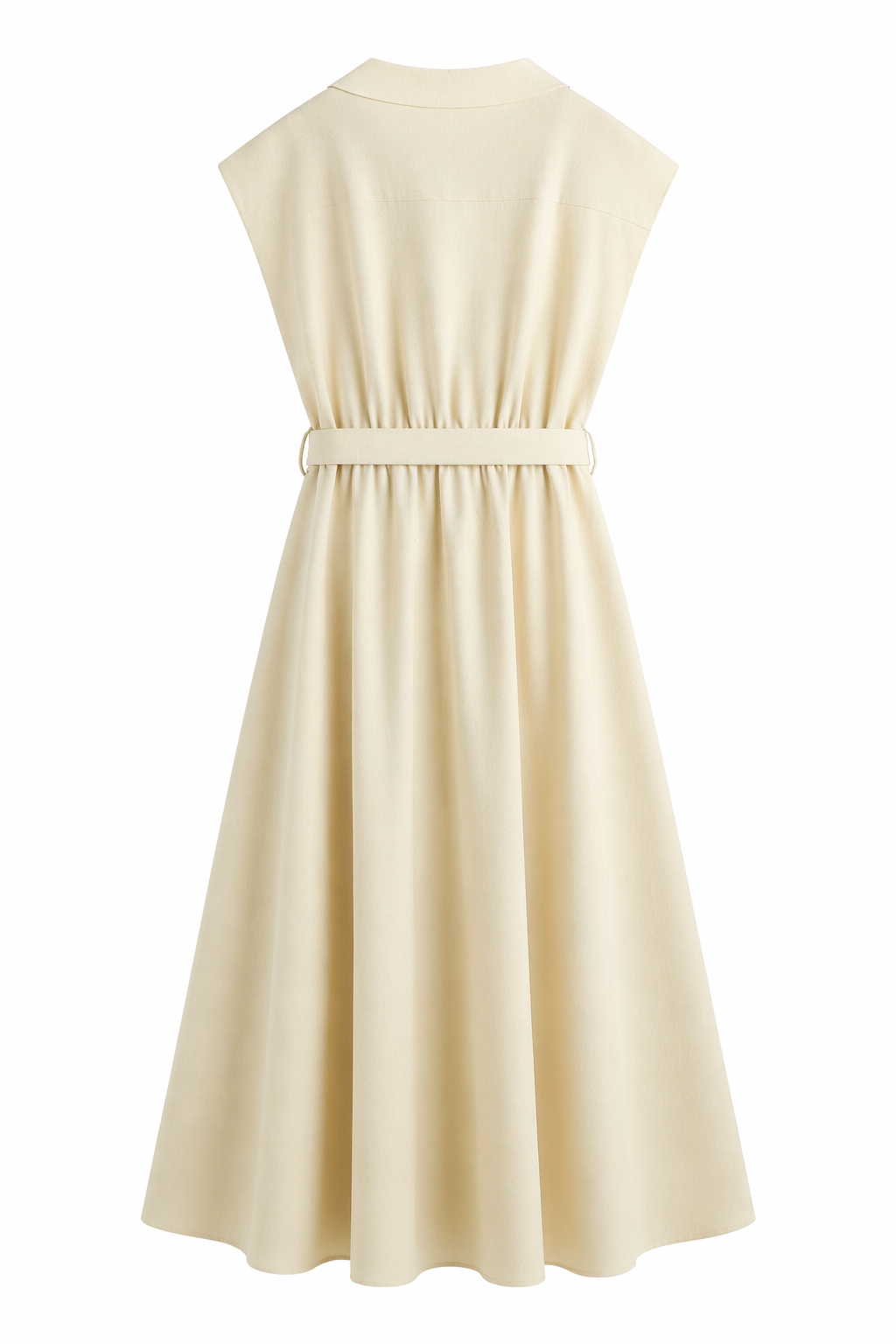 Vestido midi con cinturón