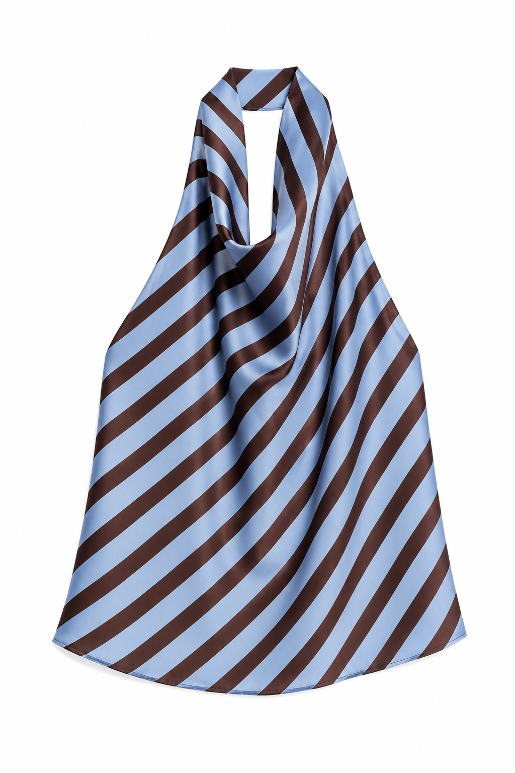 Top Satinado Cuello Drapeado