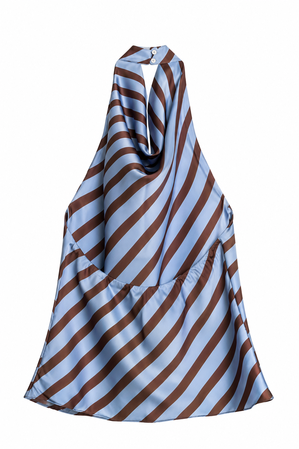 Top Satinado Cuello Drapeado