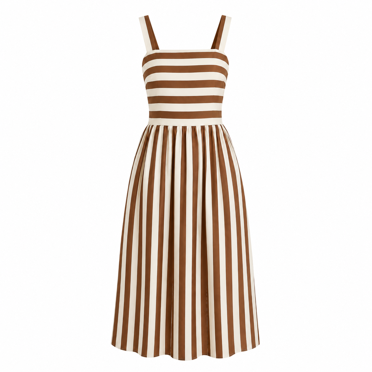 Vestido Midi De Rayas