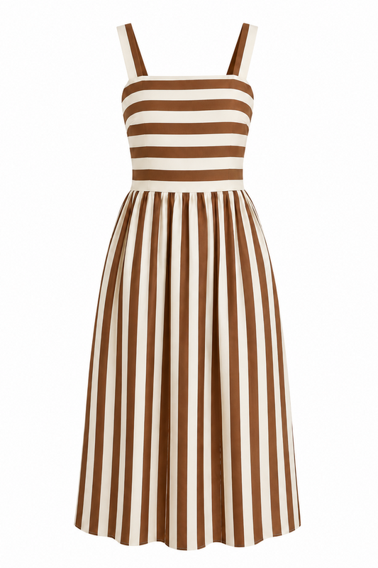 Vestido Midi de Rayas