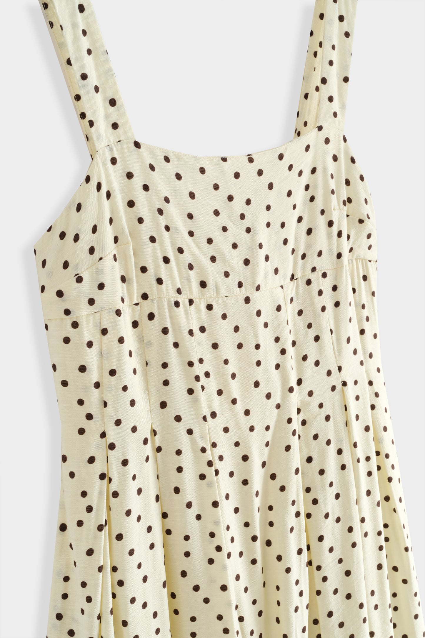 Vestido Largo de Viscosa Estampado de Lunares