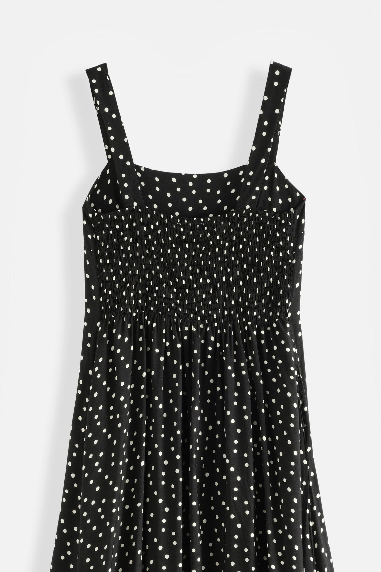 Vestido Largo de Viscosa Estampado de Lunares