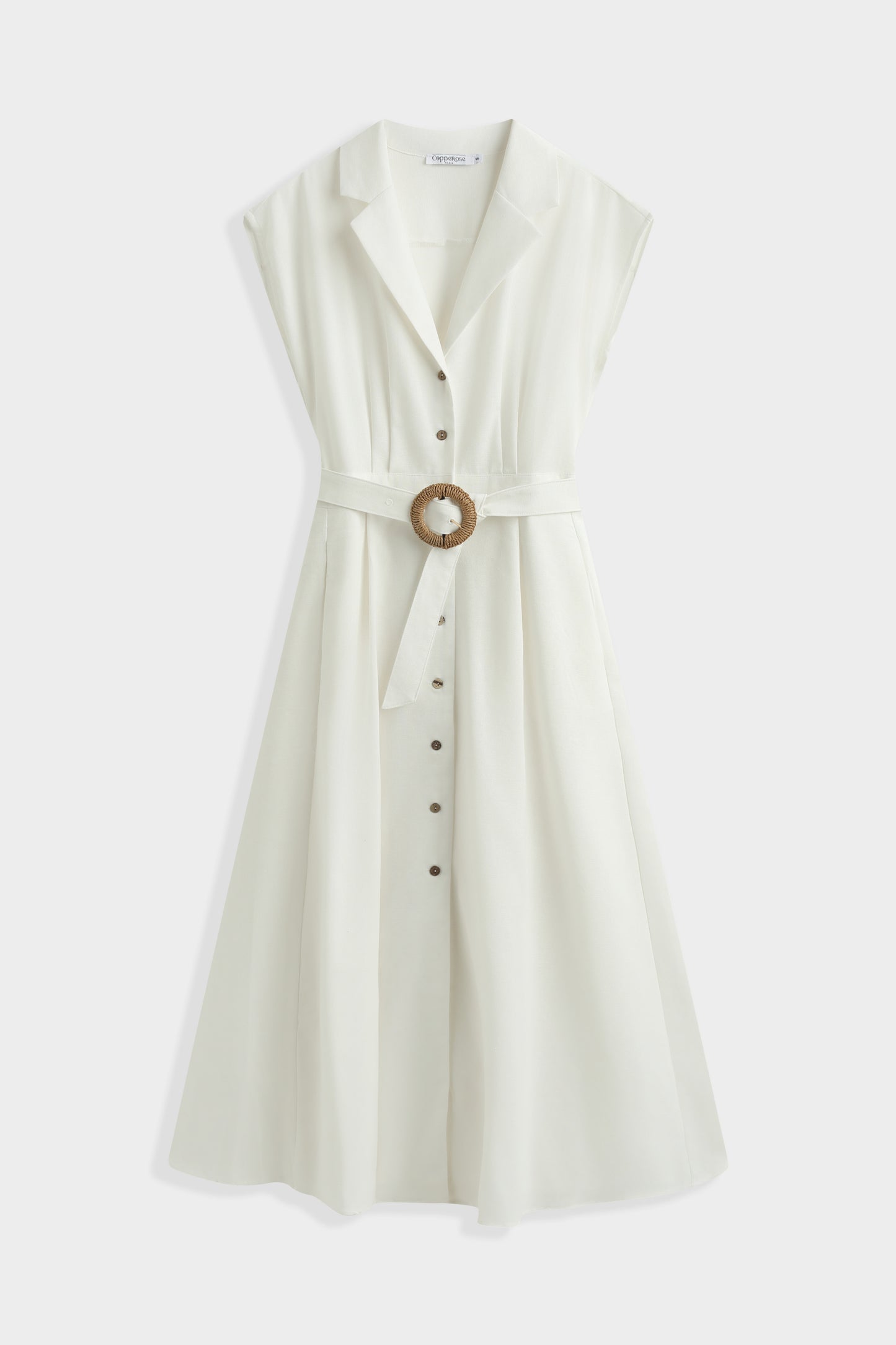 Vestido Midi de Viscosa Lino Talla Grande