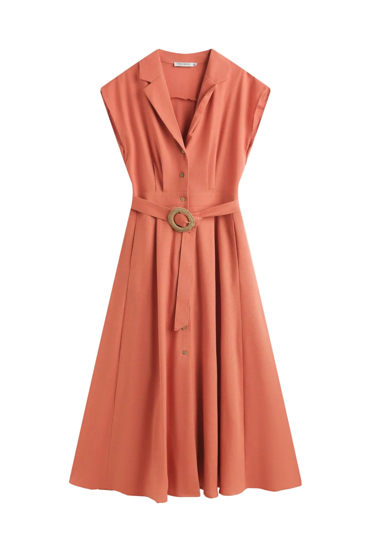 Vestido Midi con Cinturón