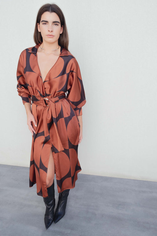 Vestido Midi Satinado