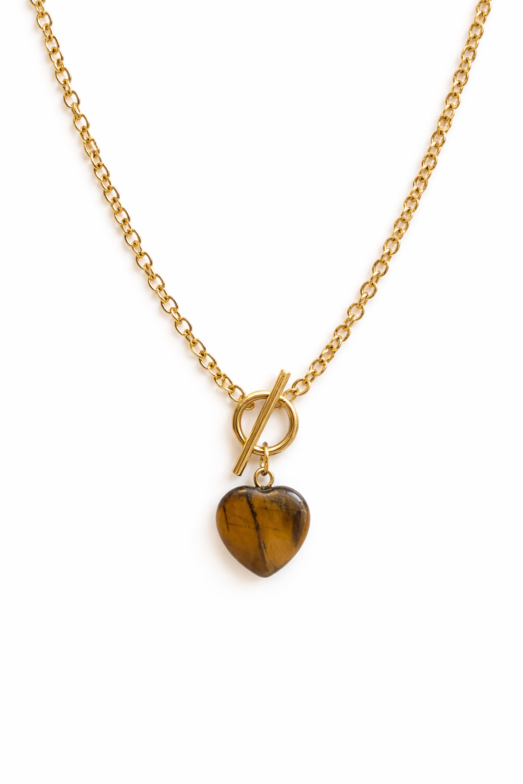 Colgante Corazon de Ojo de Tigre