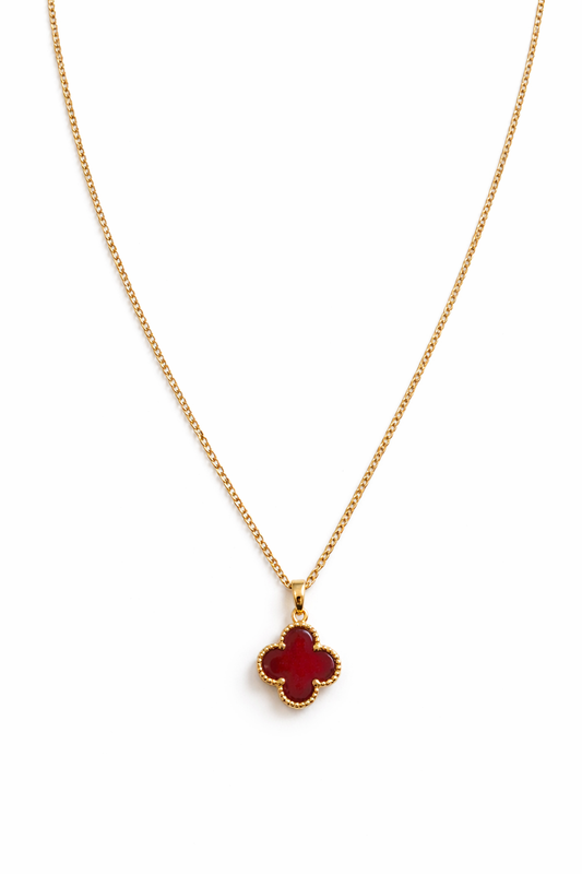 Collar Trébol Marron