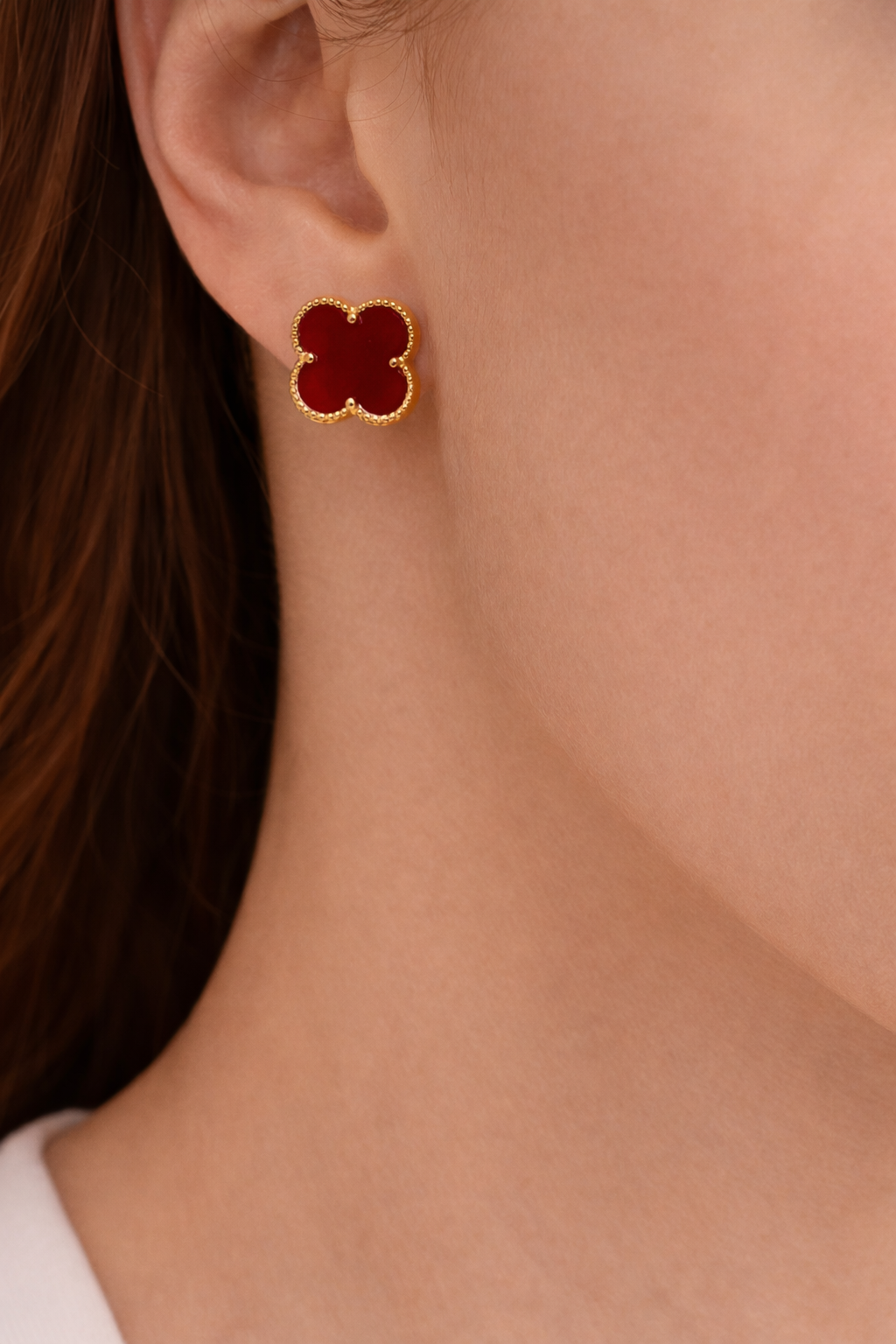 Pendientes Trébol Marron