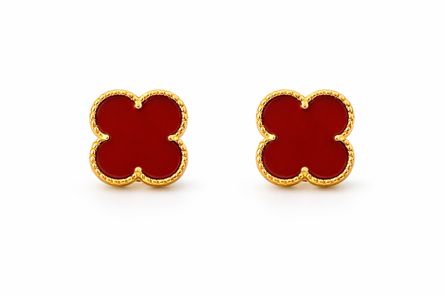 Pendientes Trébol Marron