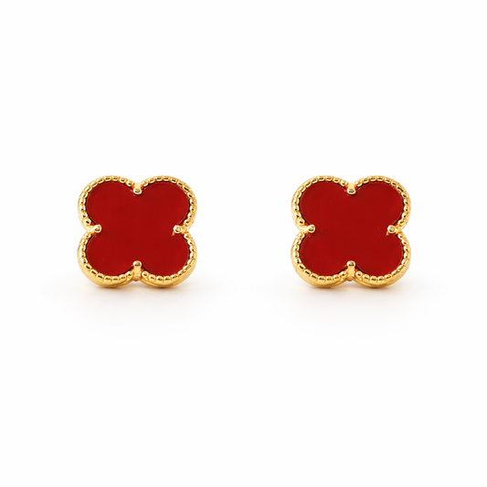 Pendientes Trébol Marron