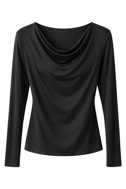Blusa Viscosa Escote Drapeado