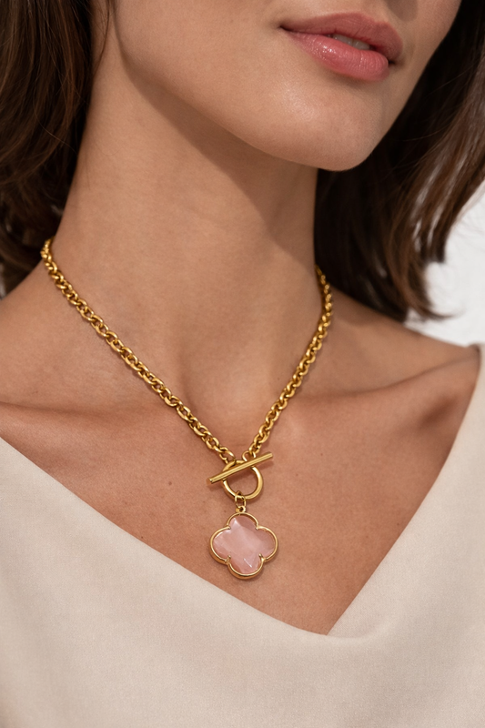 Collar Colgante Trébol Cristal