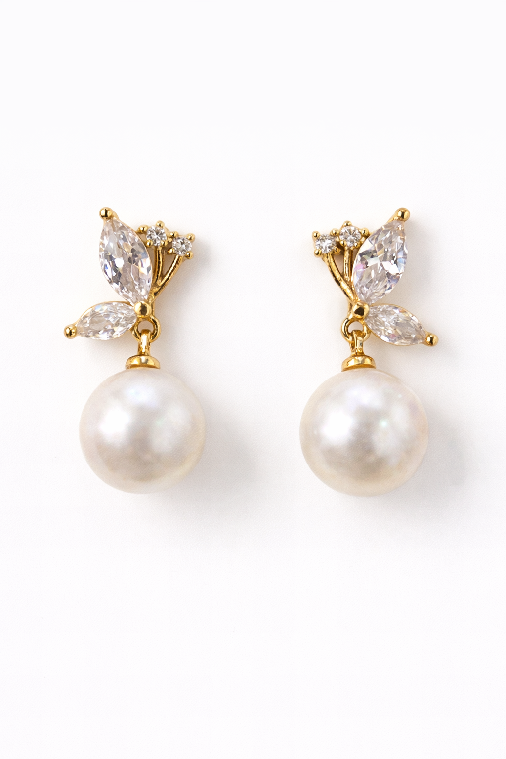 Pendientes Mariposa de Perla de Agua Dulce