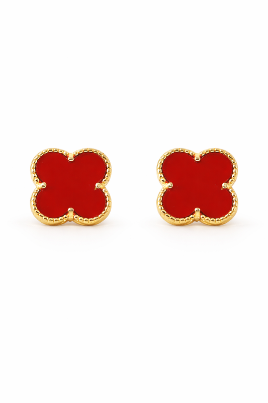 Pendientes Trébol Marron