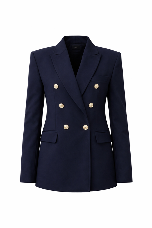 Blazer Cruzado Botones Dorados