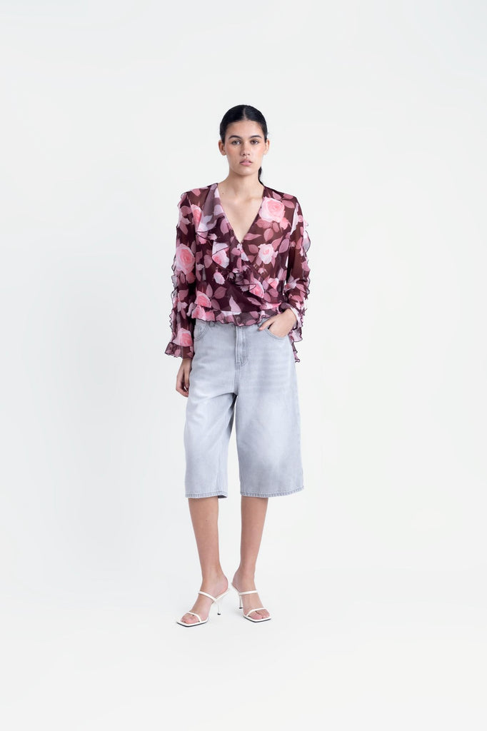 Blusa Volantes Crop