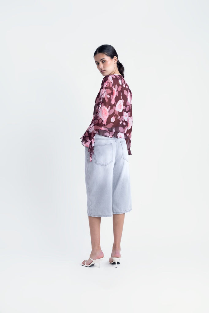 Blusa Volantes Crop