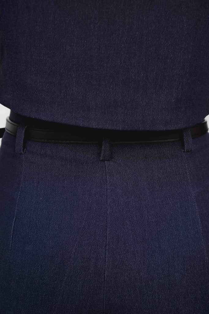 Pantalón Culotte Denim Cinturón
