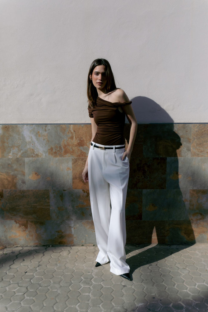 Pantalón Blanco Pinzas