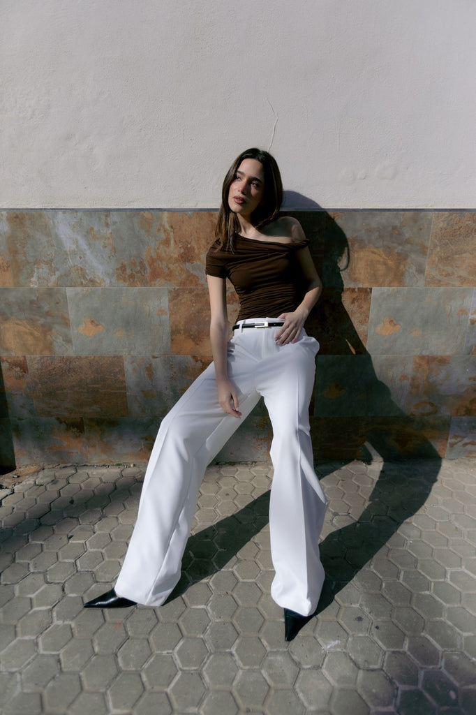 Pantalón Blanco Pinzas